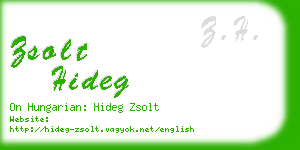 zsolt hideg business card